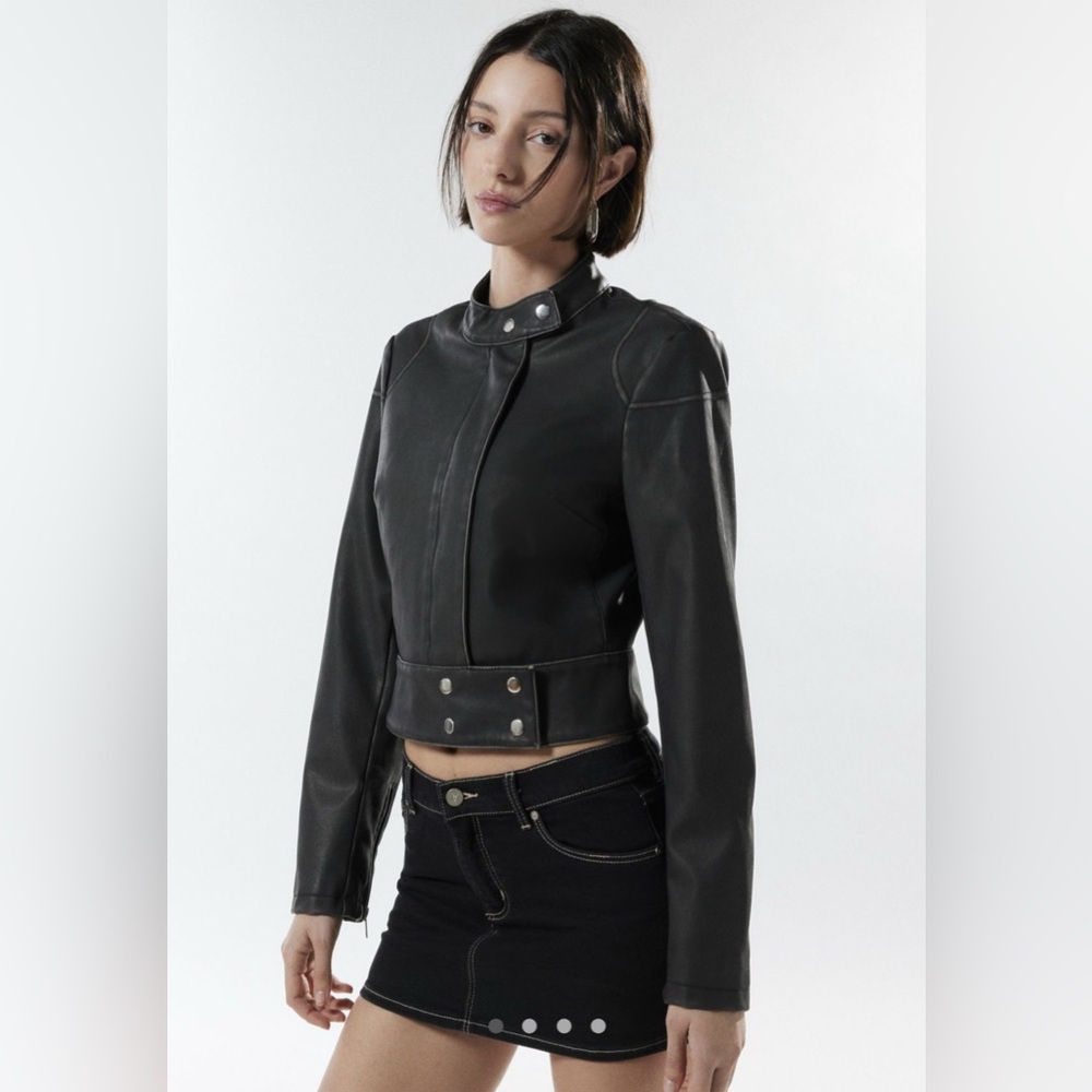 NWOT Silence + Noise Fisher Moto Jacket